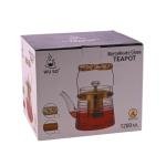 Teapot in glass with filter
