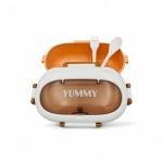 Compact YUMMY Lunch Box with Cutlery Set