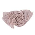 Cotton and Chiffon Scarf with Fine Stitch Edges - Latte