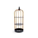 Luxury birdcage-inspired structure Three-Tier Metal Serving Stand with Trays