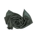 Cotton and Polyester Scarf with Fine Stitch Edges - Olive Green