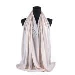 Cotton and Chiffon Scarf with Fine Stitch Edges - Light Peach