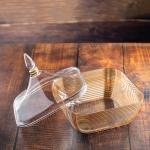 Luxarious Glass Jar with Lid - Gold Accents 