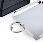 صينية فاخرة للحلويات الهندية بمقبض مسمار على طراز كارتييه، غطاء قماش قطني