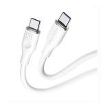 كابل Voltme Powerlink Moss Liquid Silicone – تايب سي إلى تايب سي (5A / 1M، 100 واط) بشريحة Emarker – أبيض