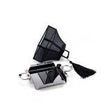 صينية فاخرة للحلويات الهندية بمقبض مسمار على طراز كارتييه، غطاء قماش قطني