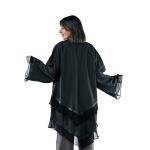 Layered Elegance Kimono-Style Abaya with Chic Piping