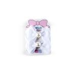 Girl's Pearl Decore Bow Hair Clip Set