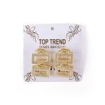 مجموعة مشابك شعر مستطيلة بإطار مفتوح وملمس مميز