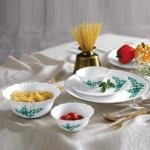 Cello 50 Pc Imperial Dinner Set - Aqua Leaves