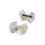 Girl's Delicate Lace-Edged Hair Bow Clip
