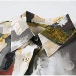 Abstract Expressionist Oversized Satin Shirt