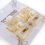 Textured Rectangle Hair Claw Clip Set