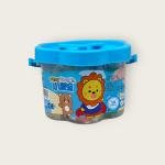 طقم معجون تشكيل بـ14 لونا زاهيا دلو بمقبض وتصميم فتاة كرتونية لطيف متعة إبداعية للأطفال