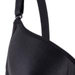 حمالة صدر مبطنة بدعامة سلكية من قماش هيذر مع زينة على شكل فراشة