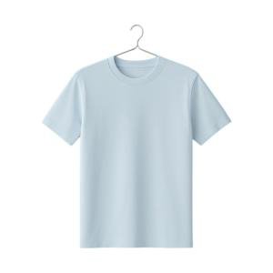 تيشيرت رجالي فت بنصف كم وياقة مستديرة من القطن الناعم (220 جم/م²)