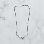 Tricolor Unity Rings Pendant Necklace