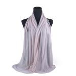 Cotton and Chiffon Scarf with Fine Stitch Edges - Peach