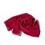 شال من القطن والبوليستر بحواف مخيطة بدقة - أحمر