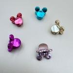 مشابك شعر معدنية صغيرة على شكل أذن الفأر أضيفي لمسة من الأناقة والمرح إلى تسريحة شعرك