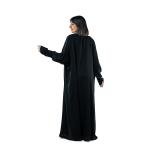 العباية الكلاسيكية السادة بياقة لونين وأكمام كيمونو