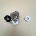 أربطة شعر لولبية 6 قطع مثبتة بدون انزلاق مع أنبوب تخزين شفاف