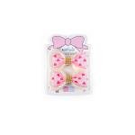 Girl's Heart Print Bow Hair Clip wit Rhinestones