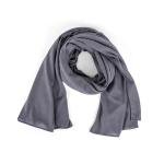 Cotton and Chiffon Scarf with Fine Stitch Edges - Grey