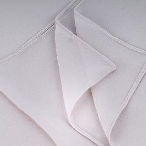 Cotton and Polyester Scarf with Fine Stitch Edges - Off White