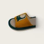 Kids Dino Mesh Slide Slippers with Spikes and Embroidery