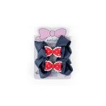 Girl's Charming Grosgrai Bow Hair Clip with Polka-Dot Bow Embellishments