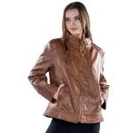 جاكيت نسائي من الجلد فاخر مبطن أنيق بلمسة جريئة