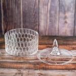 Elegant Crystal Candy Bowl with Decorative Secure-fit Lid-medium