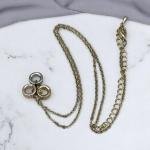 Tricolor Unity Rings Pendant Necklace