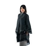 Layered Elegance Kimono-Style Abaya with Chic Piping
