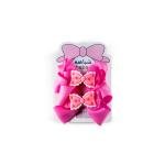 Girl's Charming Grosgrai Bow Hair Clip with Polka-Dot Bow Embellishments