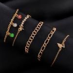 مجموعة أساور متعددة الطبقات الفاخرة - 5 قطع