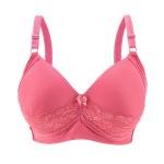 حمالة صدر مزخرفة بالدانتيل مع حشوة، سلك داخلي، أشرطة قابلة للتعديل، فيونكة