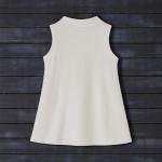 Kids Sleeveless Polo A-Line Dress Soft Knit & Flare-Cut