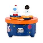 Space Odyssey" Rotating Astronaut & Rocket Music Box