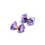 مشبك شعر مزدوج الطبقات مع فيونكة صغيرة لمسة من الأناقة والمرح