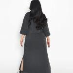 Casual Collar Dress Length Loose Fit Pockets