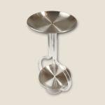 Modern Double-Layer Acrylic Serving Tray – Round Silver Design