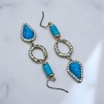 Bohemian Turquoise Drop Earrings
