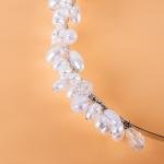 توكة رأس يدوية الصنع من اللؤلؤ والكريستال إكسسوار شعر للسهرات والزفاف