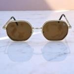 Vintage Octagon Aviator Sunglasses - Gold Frame