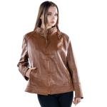 جاكيت نسائي من الجلد فاخر مبطن أنيق بلمسة جريئة