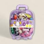 Creative Kids Play Dough Set in Airplane Travel Trolley Case with 14 Colorful Clays and Fun Molds