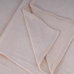 Cotton and Chiffon Scarf with Fine Stitch Edges - Cream