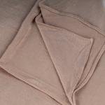 Cotton and Chiffon Scarf with Fine Stitch Edges - Brown